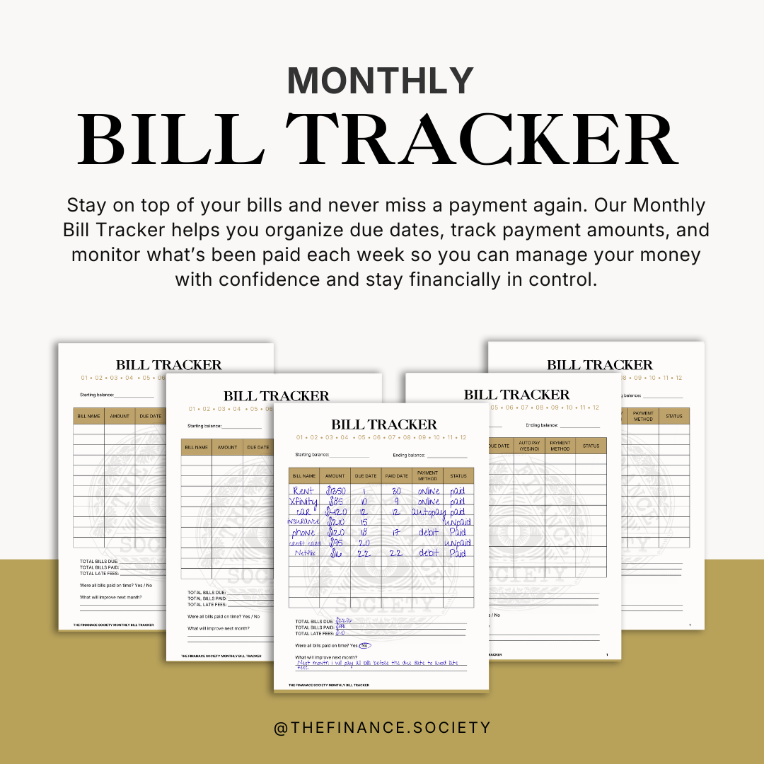 Monthly Bill Tracker – Never Miss a Payment System