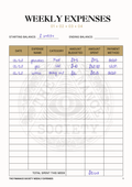 Weekly Expense Tracker – Stay On Top of Every Dollar